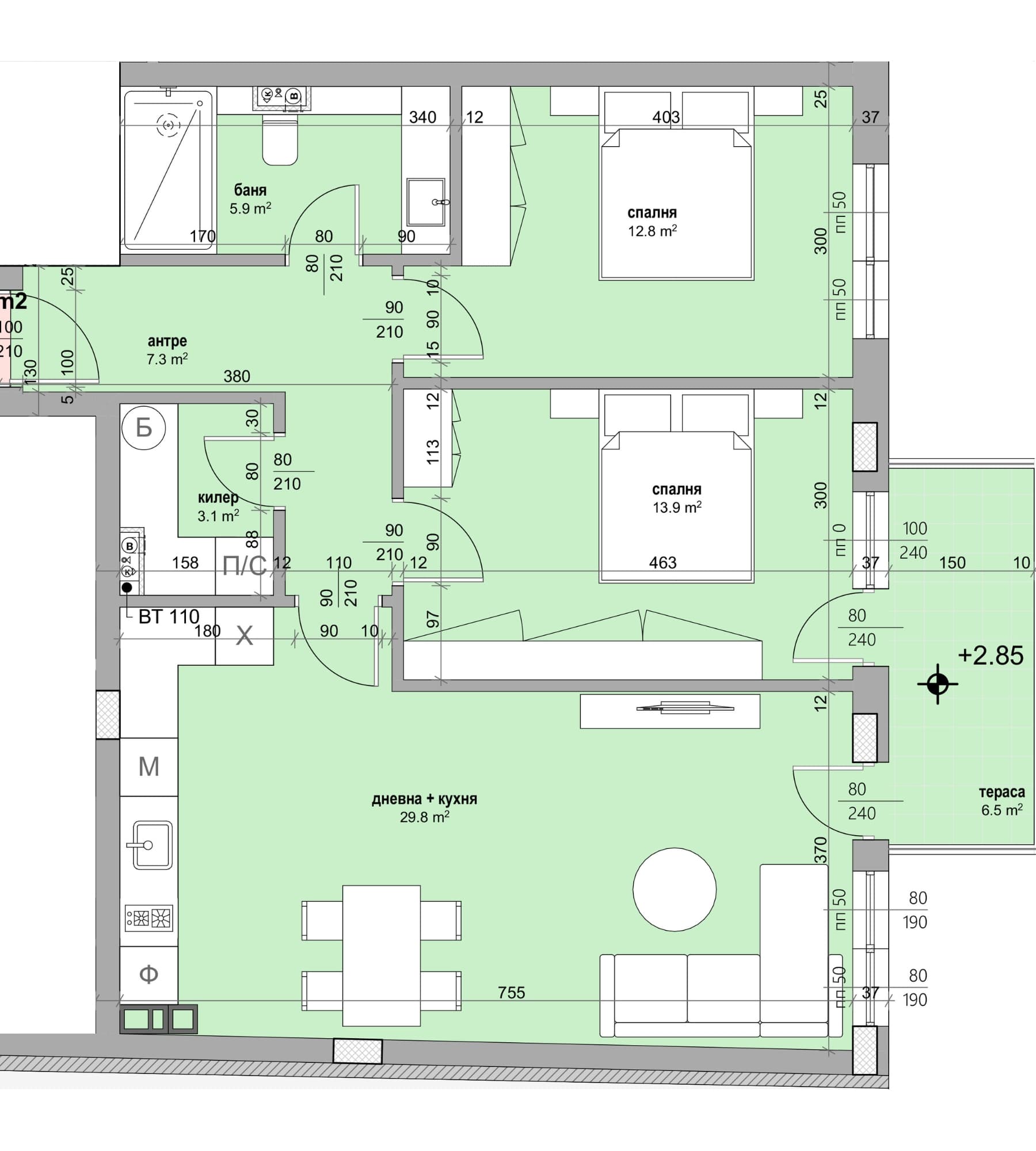 Sunset in the mountains